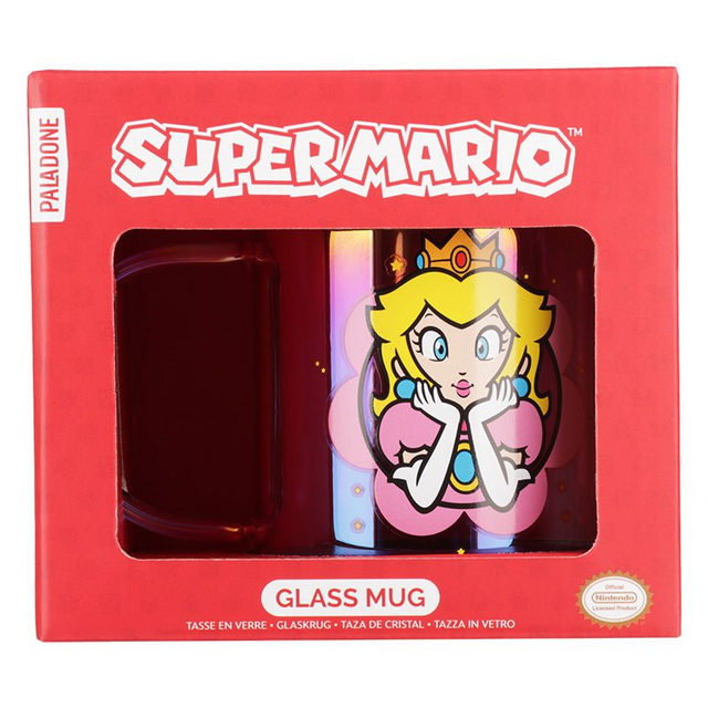 Super Mario Princess Peach Glazen Mok 350ml