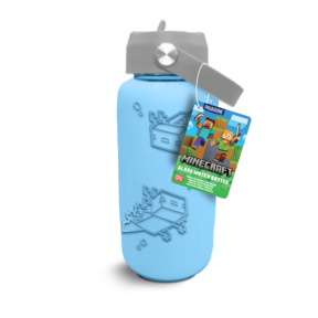 Minecraft Glass Water Bottle with Silicon Sleeve