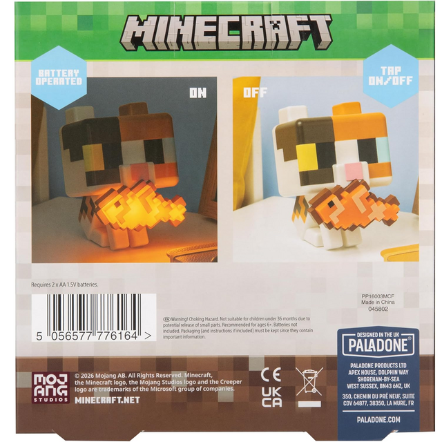 Minecraft Glo Buddies Cat Light 15cm