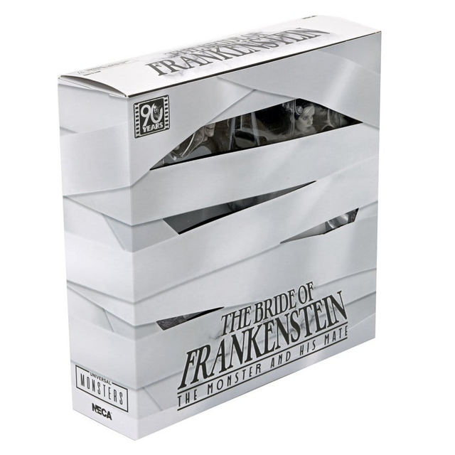 Universal Monsters 2-Pack Bride of Frankenstein 90th Anniversary The Monster & His Mate (B&W) 18cm