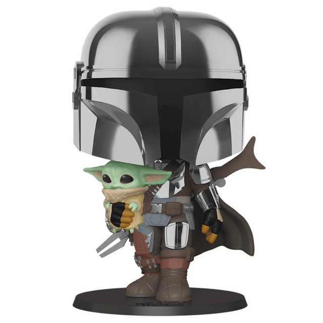 Jumbo POP! Star Wars the Mandalorian with the Child #380 Bobblehead 25cm