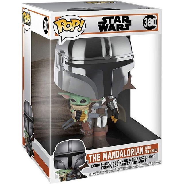 Jumbo POP! Star Wars the Mandalorian with the Child #380 Bobblehead 25cm