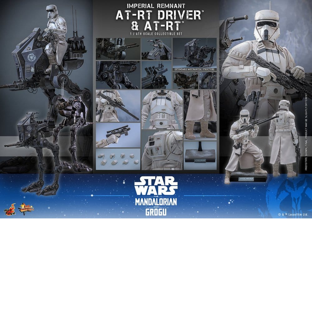 Star Wars: The Mandalorian & Grogu Movie Masterpiece Imperial Remnant AT-RT Driver & AT-RT