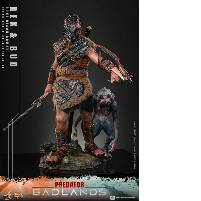 Predator: Badlands Movie Masterpiece Dek (Bone Bison Armor) and Bud 31cm