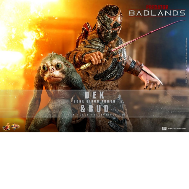 Predator: Badlands Movie Masterpiece Dek (Bone Bison Armor) and Bud 31cm