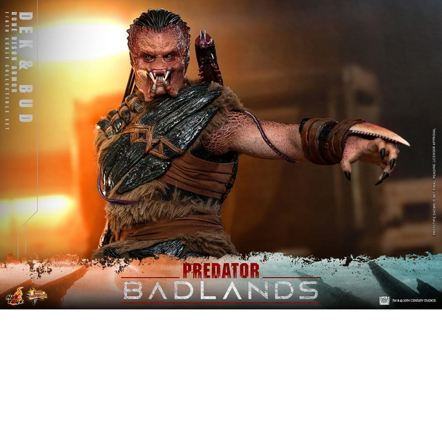 Predator: Badlands Movie Masterpiece Dek (Bone Bison Armor) and Bud 31cm