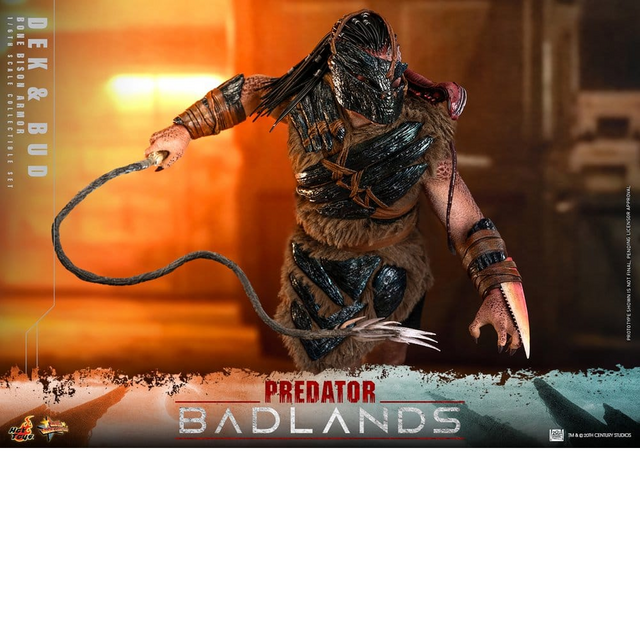 Predator: Badlands Movie Masterpiece Dek (Bone Bison Armor) and Bud 31cm