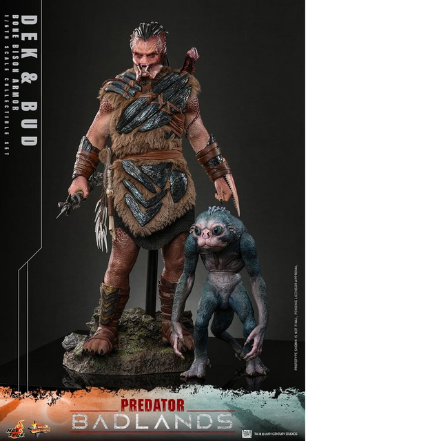 Predator: Badlands Movie Masterpiece Dek (Bone Bison Armor) and Bud 31cm