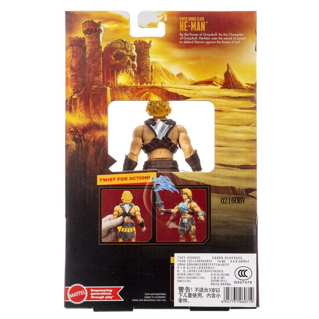 Masters of the Universe Power Sword Slash He-Man Action Figure 14cm