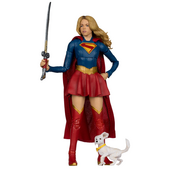 DC Multiverse Supergirl & Puppy Krypto Deluxe Theatrical Edition Action Figure 18cm