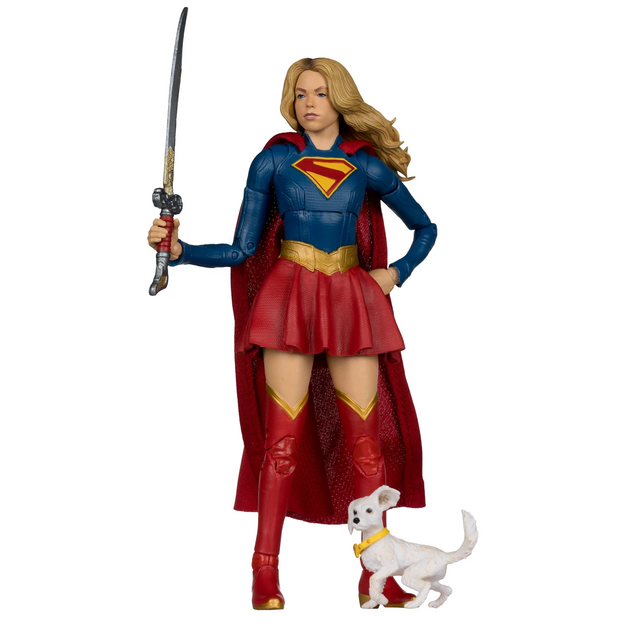 DC Multiverse Supergirl & Puppy Krypto Deluxe Theatrical Edition Action Figure 18cm