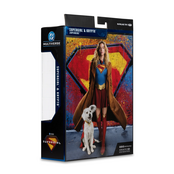 DC Multiverse Supergirl & Krypto Deluxe Theatrical Edition Action Figure 18cm