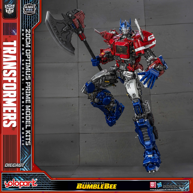 Transformers Bumblebee Movie AMK Pro Series Optimus Prime Plastic Model Kit 20cm
