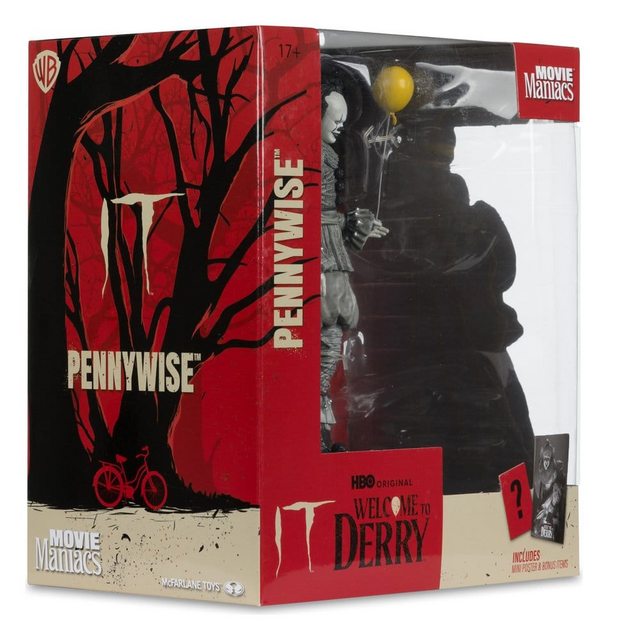 Movie Maniacs PVC Statue It: Welcome to Derry Pennywise (Black & White) 16cm