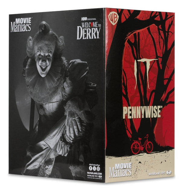 Movie Maniacs PVC Statue It: Welcome to Derry Pennywise (Black & White) 16cm