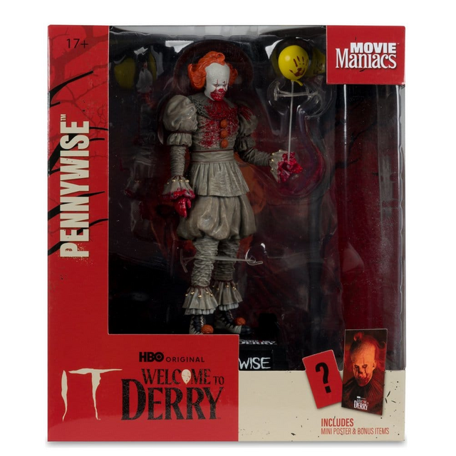 Movie Maniacs PVC Statue It: Welcome to Derry Pennywise (Bloody) 16cm