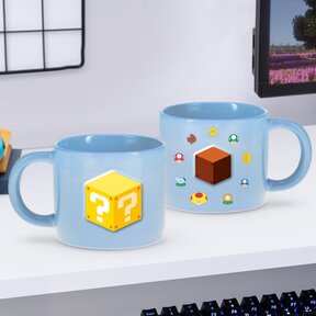 Super Mario Symbols Embossed Mug