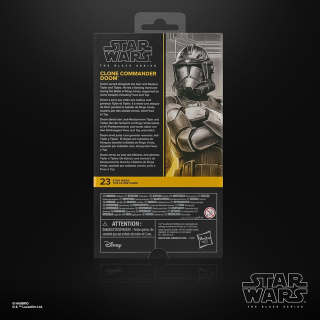 Star Wars The Clone Wars Black Series Clone Commander Doom Action Figure 15cm