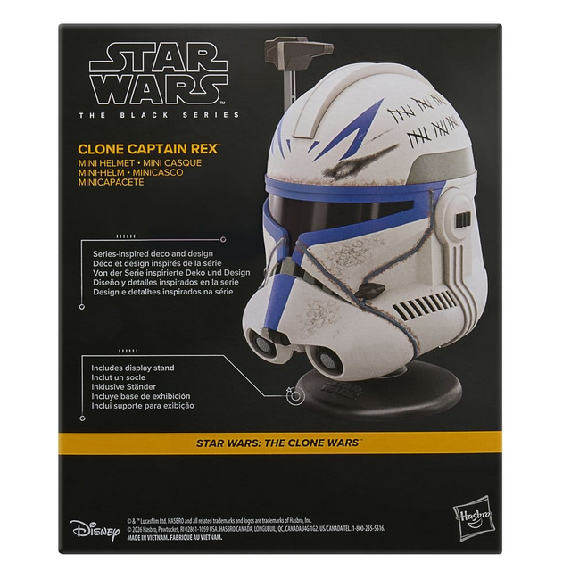 Star Wars the Black Series Clone Captain Rex Mini Helmet 15cm