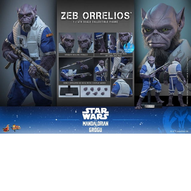 Star Wars Movie Masterpiece Zeb Orrelios Action Figure 33cm