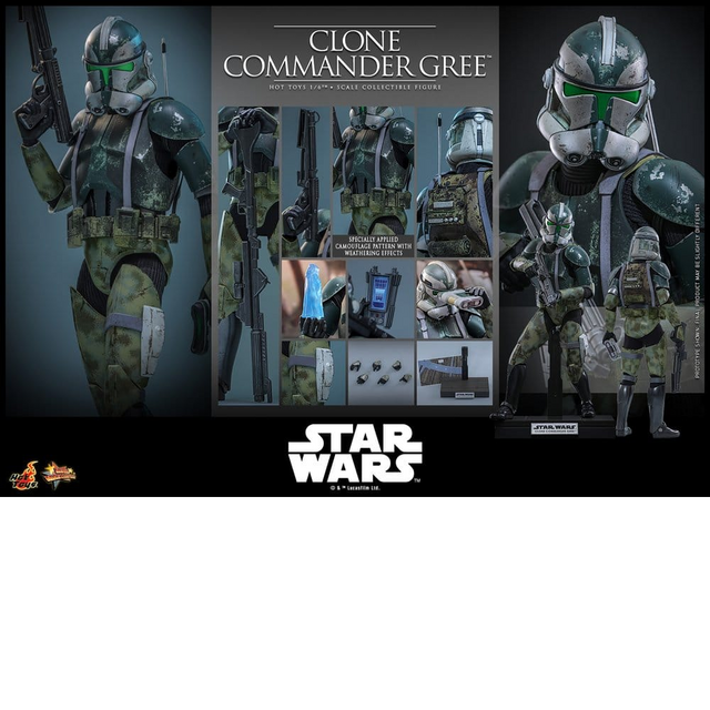 Star Wars Movie Masterpiece Clone Commander Gree Action Figure 30cm