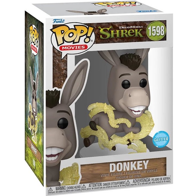 POP! Movies Shrek Donkey (Glitter) #1598 Vinyl Figure 10cm