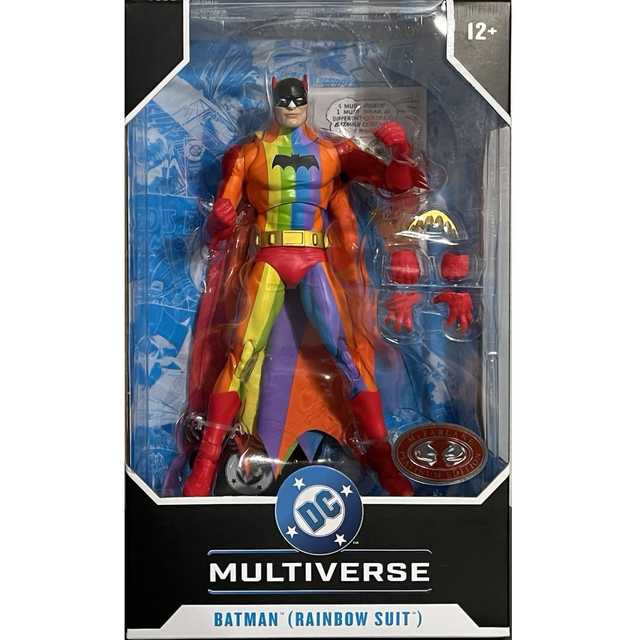 DC Multiverse Batman Rainbow Suit (Red Platinum) Action Figure 18cm
