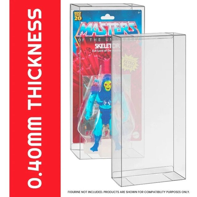 10-Pack PET Protectors for Masters of the Universe Origins Power Posing (Carded) Box Figures