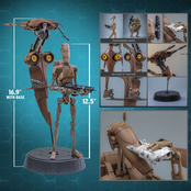 Star Wars: The Phantom Menace Movie Masterpiece Action Figure Set 1/6 Battle Droid & STAP 42cm