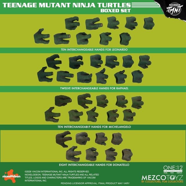 Teenage Mutant Ninja Turtles One:12 Collective Boxed Set 1/12 Action Figures 17cm