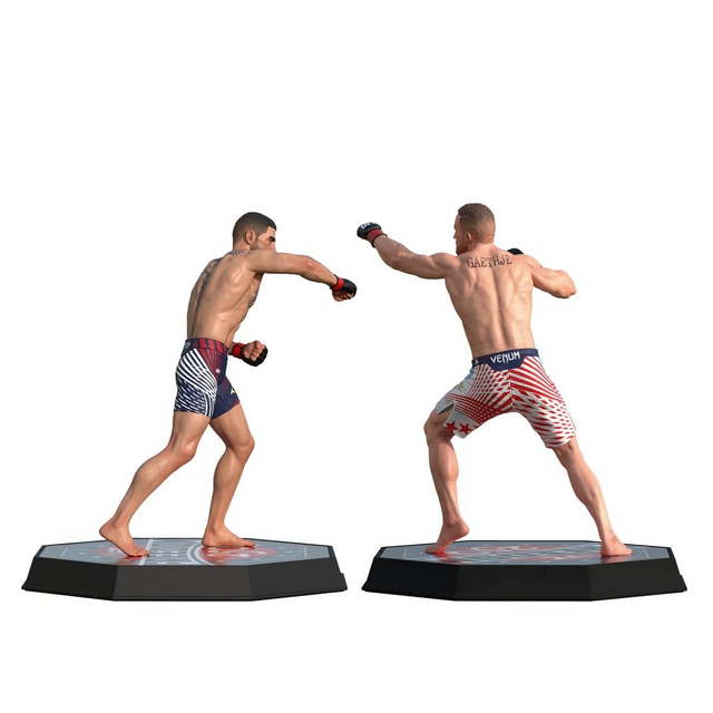 UFC Posed PVC Statue Ilia Topuria vs Justin Gaethje (Freedom 250) 18cm