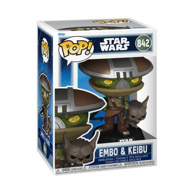 POP! Star Wars the Mandalorian & Grogu Embo & Keibu #842 Bobblehead 9cm