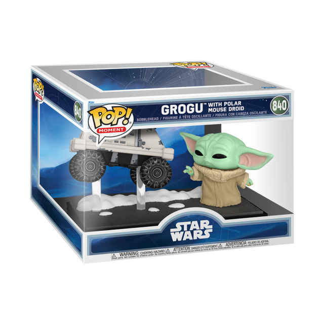 POP! Moments Star Wars the Mandalorian & Grogu Bobblehead Grogu with Polar Mouse Droid