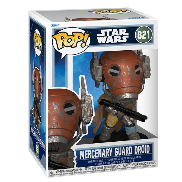 POP! Star Wars the Mandalorian & Grogu Mercenary Guard Droid #821 Bobblehead 9cm