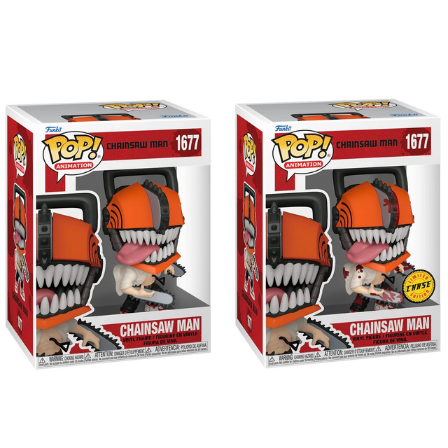 POP! Animation Chainsaw Man #1677 + Chase Vinyl Figure Set 10cm