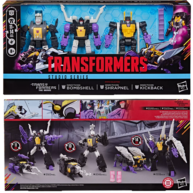 Transformers the Movie Insecticon Bombshell, Shrapnell & Kickback 3-Pack