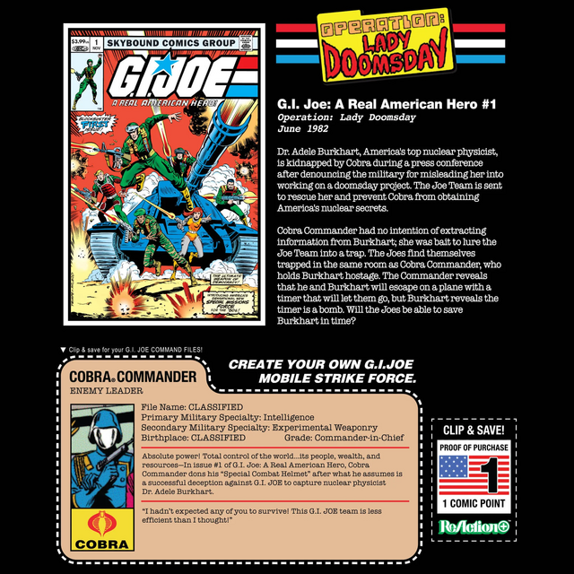 G.I. Joe ReAction+ Cobra Commander (Skybound Comic Box Series, Issue #1) Action Figure 10cm