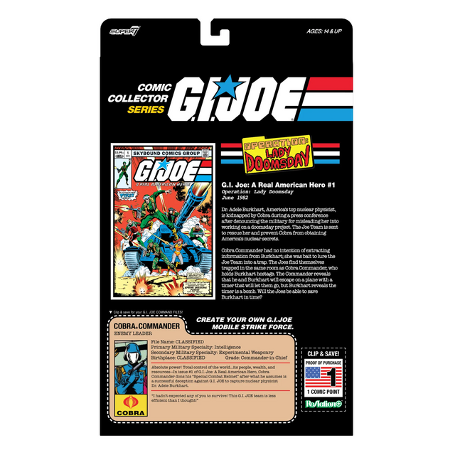 G.I. Joe ReAction+ Cobra Commander (Skybound Comic Box Series, Issue #1) Action Figure 10cm