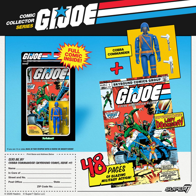 G.I. Joe ReAction+ Cobra Commander (Skybound Comic Box Series, Issue #1) Action Figure 10cm