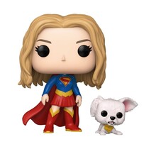 POP! Heroes Supergirl with Puppy Krypto #633 Vinyl Figure 9cm