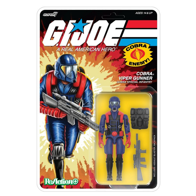 G.I. Joe ReAction+ Cobra Viper Gunner Action Figure 10cm