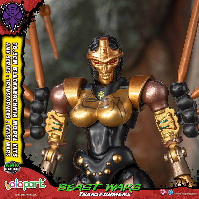 Transformers Beast Wars AMK Series Blackarachnia Plastic Model Kit 18cm