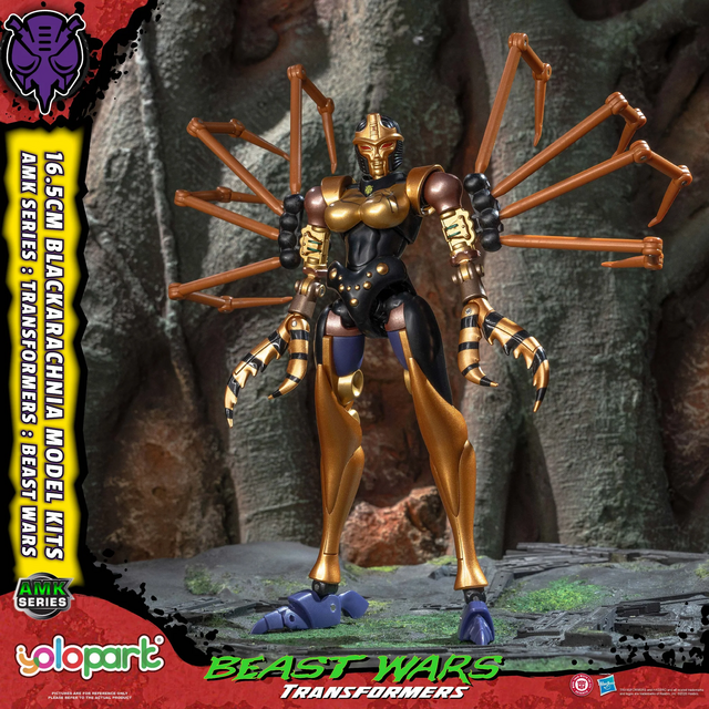 Transformers Beast Wars AMK Series Blackarachnia Plastic Model Kit 18cm