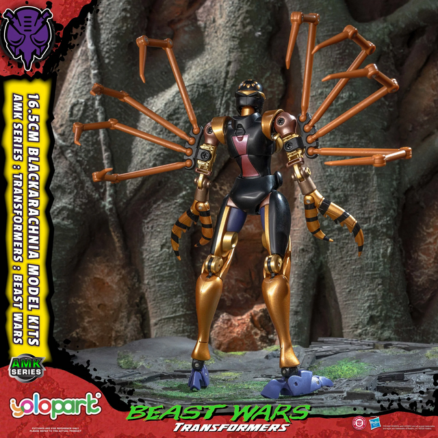 Transformers Beast Wars AMK Series Blackarachnia Plastic Model Kit 18cm
