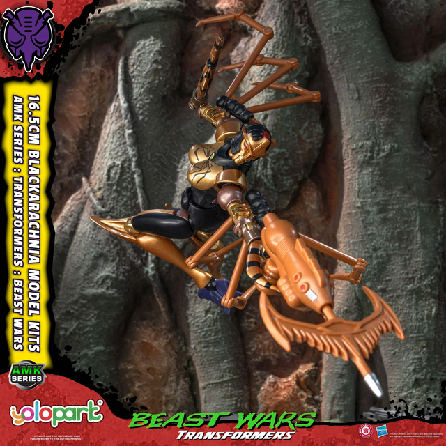 Transformers Beast Wars AMK Series Blackarachnia Plastic Model Kit 18cm