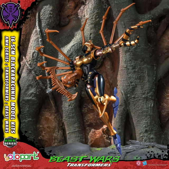 Transformers Beast Wars AMK Series Blackarachnia Plastic Model Kit 18cm