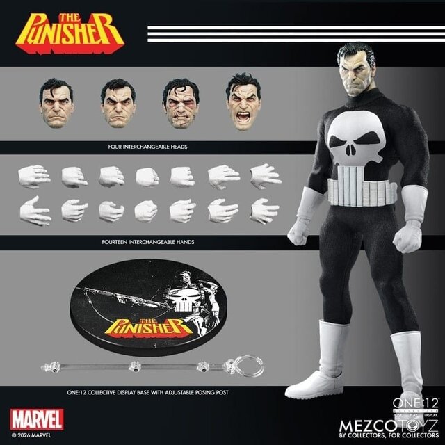 One:12 Collective Marvel Comics The Punisher Action Figure 17cm