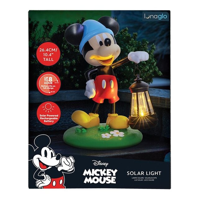 Mickey Mouse Gnome LunaGlo Solar Light 26cm