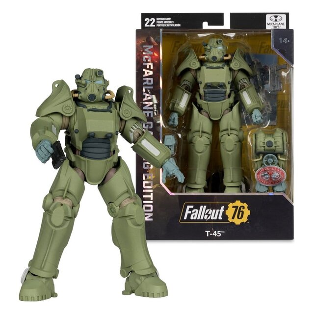 Gaming Edition Fallout 76 Action Figure T-45 Military Armor (Red Platinum Edition) 20cm