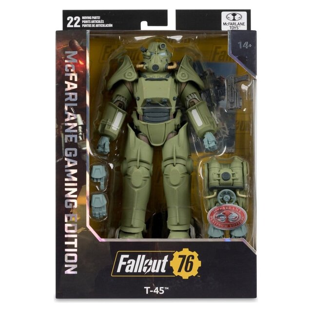 Gaming Edition Fallout 76 Action Figure T-45 Military Armor (Red Platinum Edition) 20cm